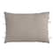 Hello Honey® Natural & Black Hand-Embroidered Cotton Lumbar Pillow with Kantha Stitch